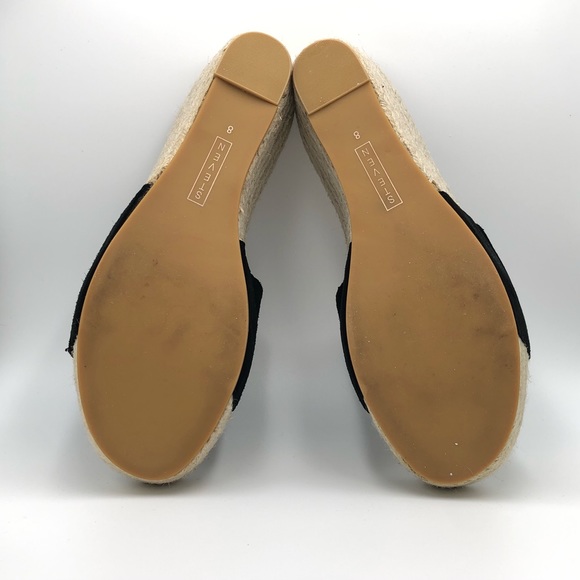 STEVEN BLACK & BEIGE MULE SLIP ON WEDGE HEEL CLOGS - Picture 5 of 5